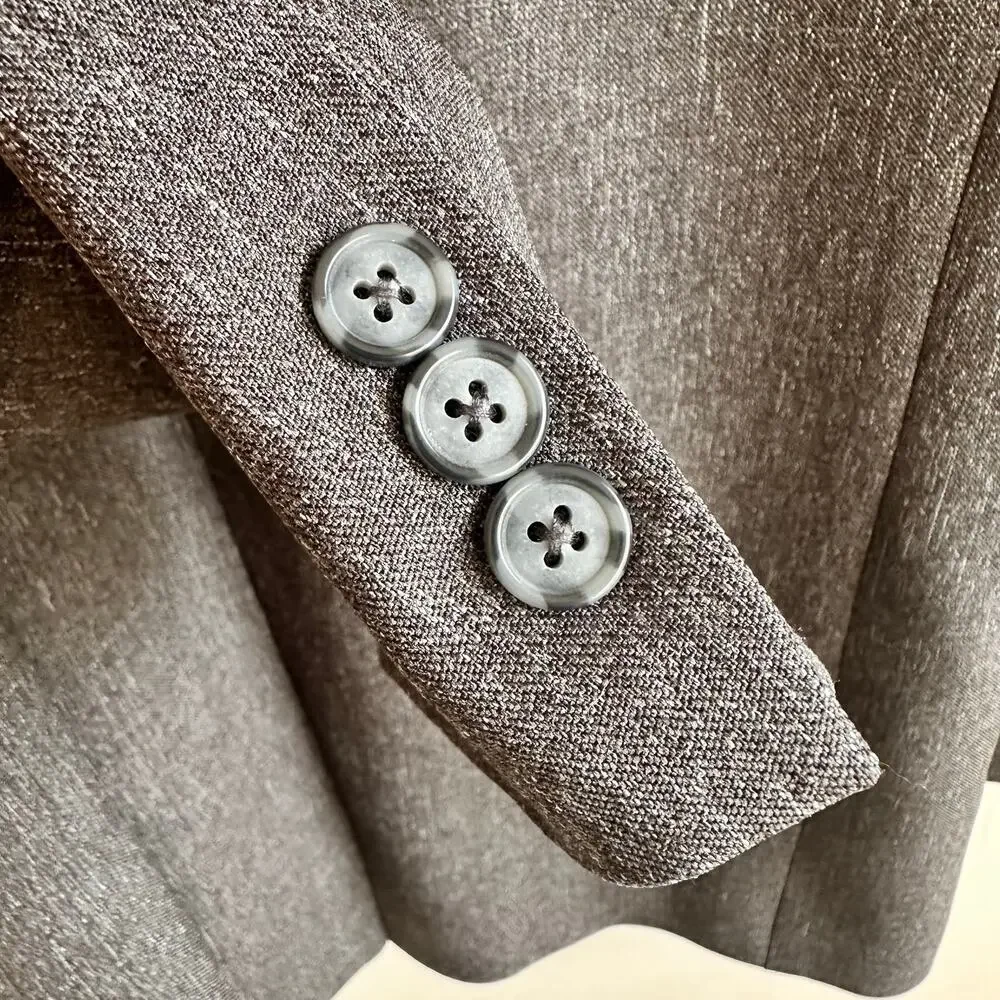 Circle S Vintage Western Suit Jacket Gray Black 44Long